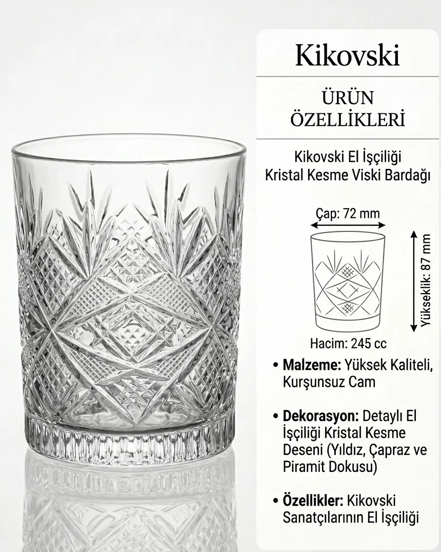 Viski Bardağı 245 cc / Göz Dekor 2